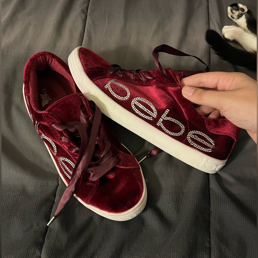 Bebe Velvet Sneakers with Rhinestones 11
